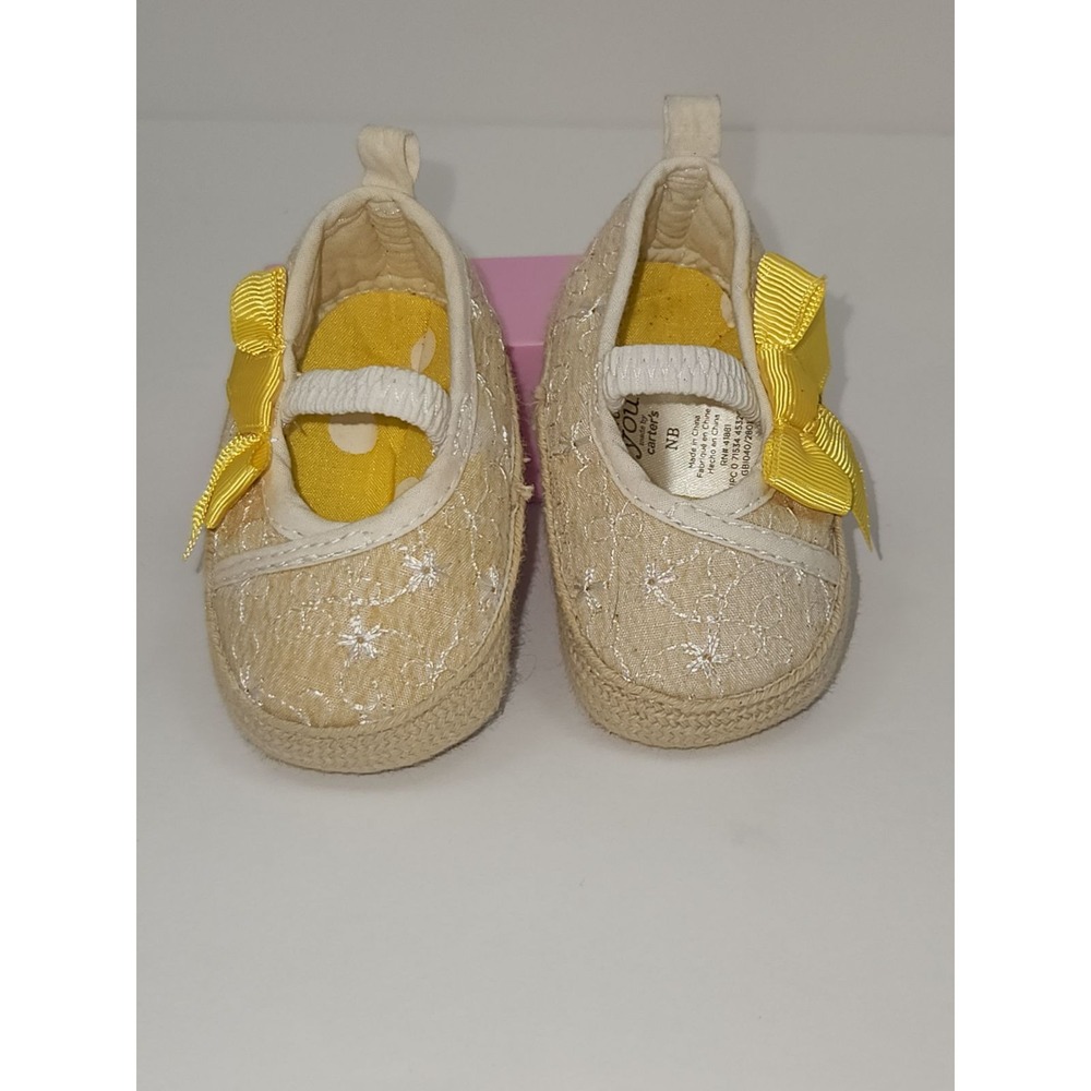 Carter's Just One‎ You - Yellow Summer Shoes, Newborn shoes